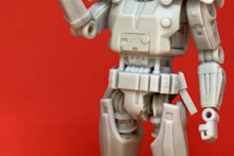 design 3d articulated 3d models,cut and key model,bjd,robotic joints,3d figure