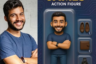 turn your photo into a collectible action figure illustration