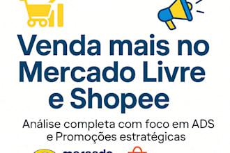vou analisar sua conta no mercado livre ou shopee
