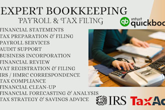do bookkeeping, payroll, tax, financial statements, and audits
