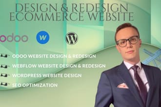 design professional websites in odoo wordpress webflow and ecommerce platform