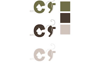 be designing a clever pet logo with a creative cat theme