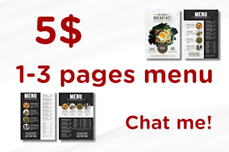 design modern restaurant menu with free poster design