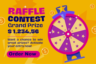 design and redesign your raffle website, competition website, giveaway website