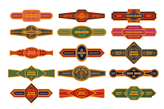 design premium cigar logo, bands, labels, brands, and box