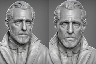 sculpt 3d realistic head bust model 3d face 3d mask 3d helmet for 3d printing