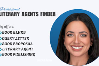 write query letter, synopsis, book proposal and find you active literary agent