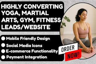 generate yoga leads martial arts gym health fitness leads and build yoga website
