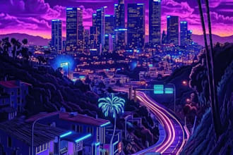 create science fiction city, cyberpunk concept illustration
