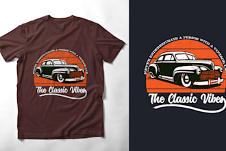 do retro vintage t shirt design