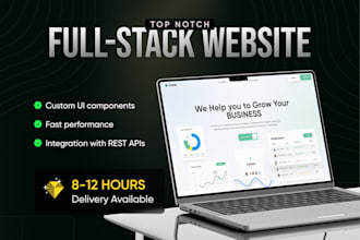 website development, as full stack developer, frontend backend developer