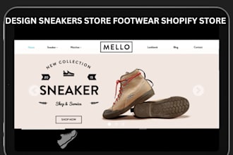 design sneakers store footwear shopify store