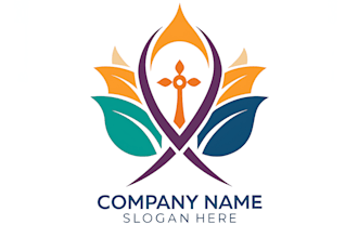 design modern christian ministry religious and church logo