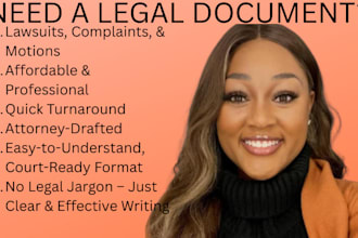 write legal complaint and agreement