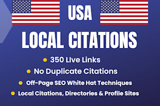 put business on 350 USA local citations directories local SEO