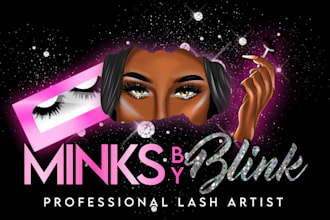 design a luxurious eyelash beauty logo for your lash brand
