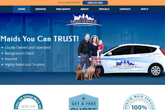 build booking house cleaning website office cleaning website for gmb gbp profile