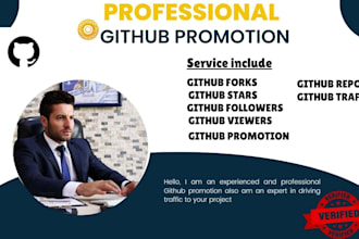 do github organic promotion to gain traffic stars followers, folk github profile