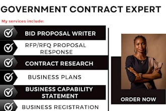 find rfp, write bid proposal, winning government contract, rfq, respond to rfp