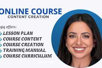 do online course creation course content instructional manual course curriculum