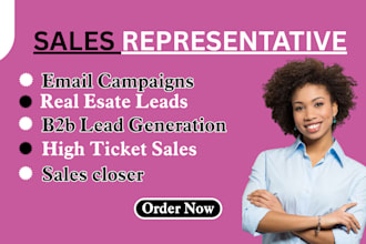 be sales representative, telemarketing, lead generation, email outreach