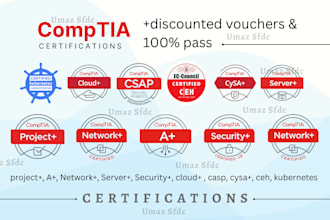 pass comptia cysa cloud casp a itf linux plus x ceh kubernetes certifications