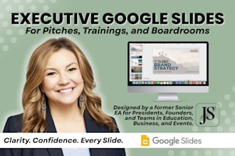 design a polished google slides presentation for executives