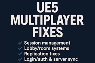 fix or build multiplayer systems for your ue5 game fps game rpg game blueprint