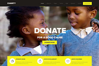 design nonprofit website charity ngo crowdfunding fundraising donation website
