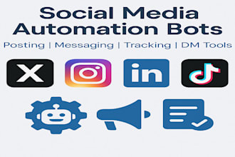 build twitter x bot, instagram bot, linkedin bot, mass dm bot, tiktok bot