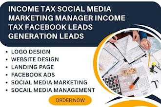 setup facebook leads generation ads for income tax social media marketing
