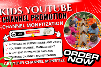 organic kids youtube promotion channel monetization music SEO  channel manager