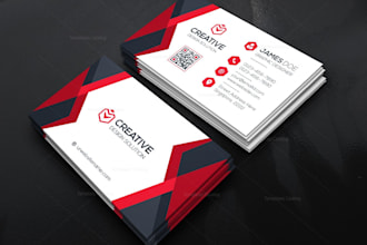 do professional business card design with qr code