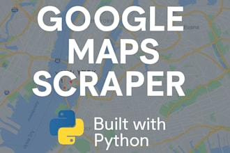 develop a custom google maps data scraper in python excel or CSV export