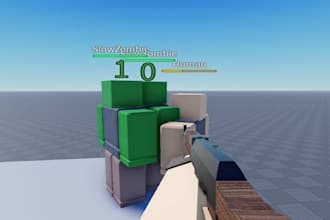 develop a full roblox game with custom scripts, combat system animations