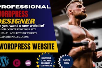design modern fitness website for personal trainer, yoga coach, workout website