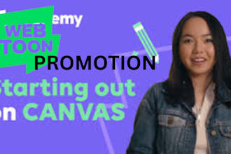 do professional and organic promotion for your webtoon, webcomic, manga,