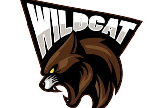 design incredible beautiful wildcat logo with unlimited revision