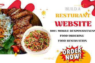 build catering website restaurant website bakery, cafe or reservation website