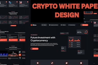 write and design white paper, crypto white paper, blockchain white paper and ico