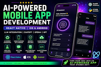 build a react native mobile app for ios android with ai backend integration