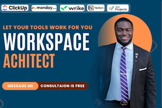 set your workspace on clickup monday CRM wrike notion zoho projects as your VA