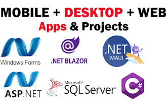 design maui app, desktop, winforms app, xaml app, asp dotnet core app, blazor
