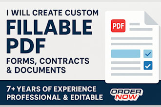 design custom fillable PDF forms, contracts, and documents
