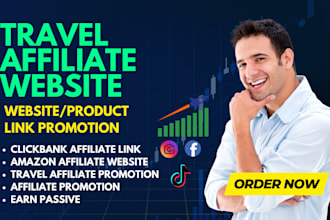 create travel website, travel affiliate website to make passive money online