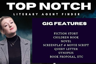 find you literary agents for your novel, fiction, children ebook, movie script