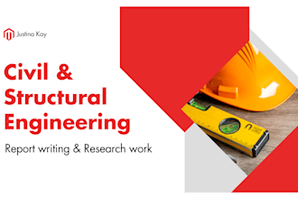 do professional civil engineering technical writing, research and presentations