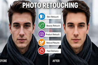 photo retouching, skin retouching, and product retouching service