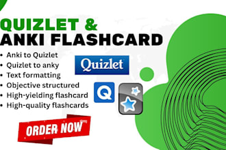 create high quality quizlet and anki flashcards