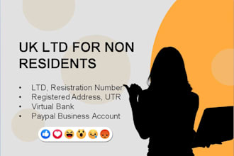create UK ltd virtual bank and paypal business